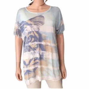 Vintage KRIZA POI made in Italy lion face knit top